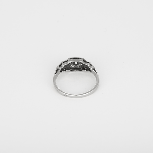 Bague Or blanc 18k et Platine Diamants