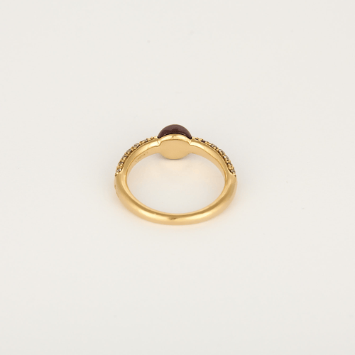 Bague 53 Pomellato - M'ama non M'ama - Bague jonc en or rose, tourmaline et diamants bruns : 0,35 carat 58 Facettes DV0386-6