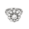 Bague 52 Bague à motif rayonnant en platine et or gris, diamants 58 Facettes DV32097-2