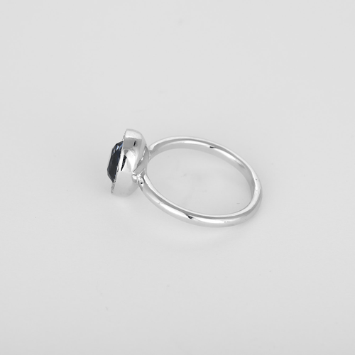 Bague 52 Bague en Or blanc 18k Saphir 58 Facettes DV31994-6