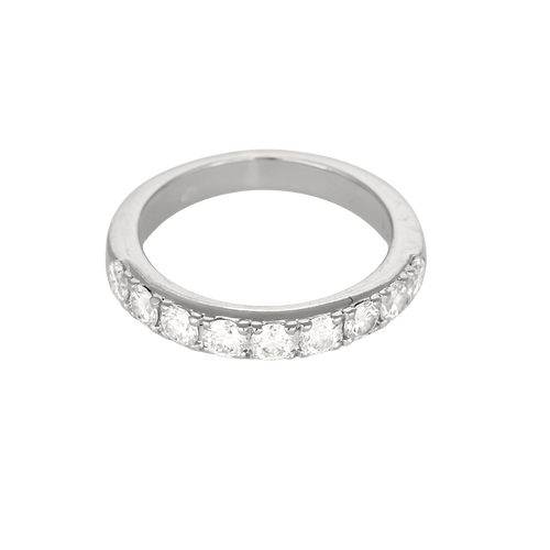 Bague 50 Demie Alliance en or gris et diamants 58 Facettes DV27734-2-50-2