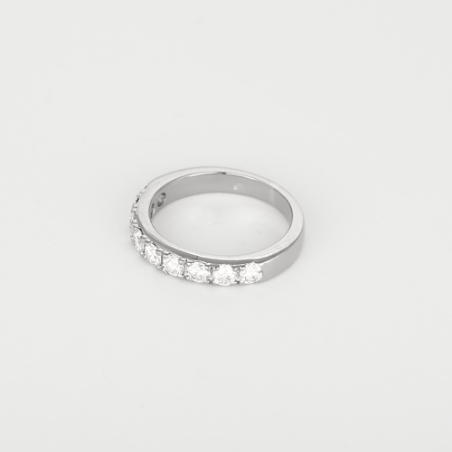 Bague 50 Demie Alliance en or gris et diamants 58 Facettes DV27734-2-50-2