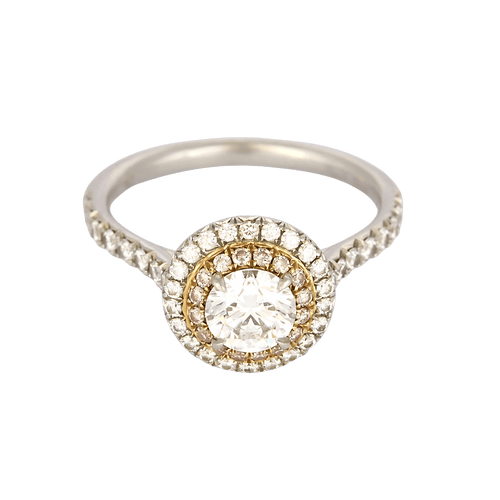 TIFFANY - SOLESTE - Bague Platine et Or blanc 18k Diamant