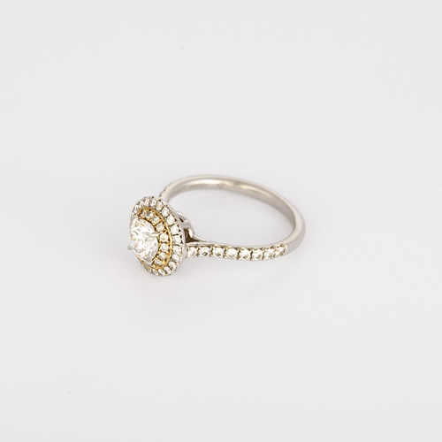 TIFFANY - SOLESTE - Bague Platine et Or blanc 18k Diamant