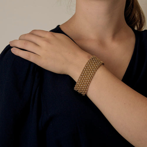 Bracelet Élégant bracelet ruban en or jaune 58 Facettes DV32097-1