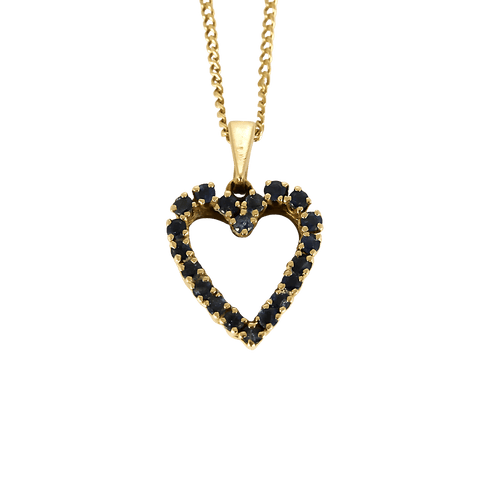 Collier Tiffany & Co - Pendentif en or jaune 14K, saphirs et chaîne en or jaune 18K rapportée 58 Facettes DV32064-1
