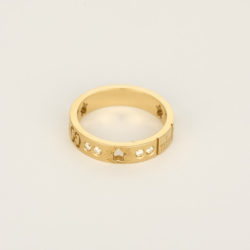 Bague 52 Gucci Bague Icon en Or jaune 18k Diamant 58 Facettes DV1703-3