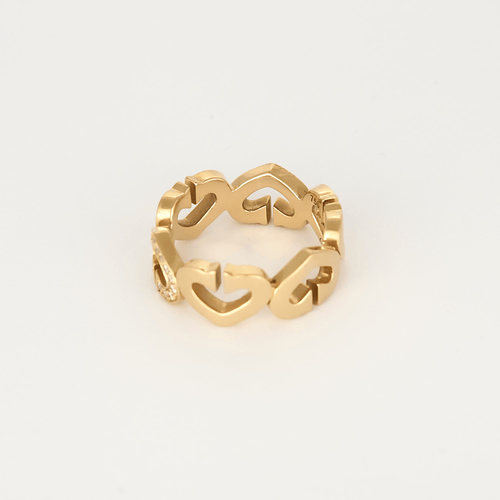 Bague 53 Cartier - Coeur C - Bague en or jaune et diamants 58 Facettes DV32010-2