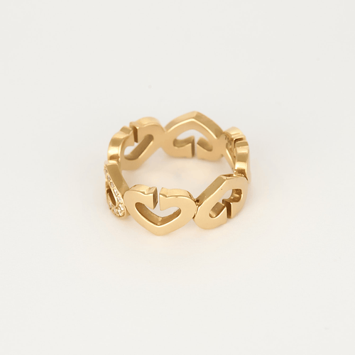 Bague 53 Cartier - Coeur C - Bague en or jaune et diamants 58 Facettes DV32010-2