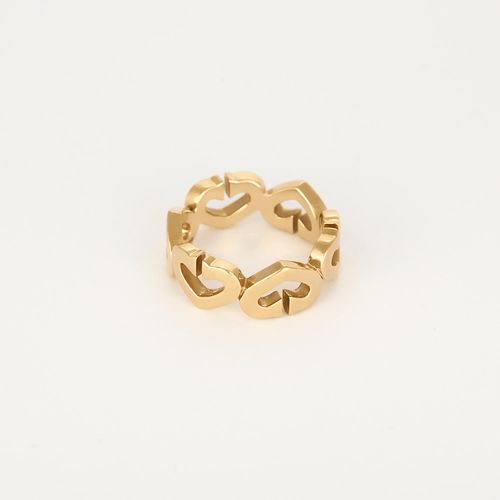 Bague 53 Cartier - Coeur C - Bague en or jaune et diamants 58 Facettes DV32010-2