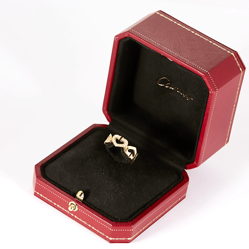 Bague 53 Cartier - Coeur C - Bague en or jaune et diamants 58 Facettes DV32010-2