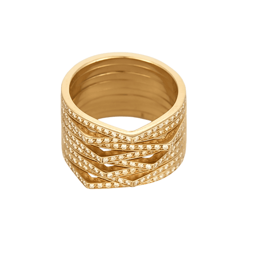 Bague 53 Repossi Bague Antifer Huit rangs en or rose 18k et diamants 58 Facettes DV31954-3