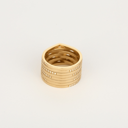 Bague 53 Repossi Bague Antifer Huit rangs en or rose 18k et diamants 58 Facettes DV31954-3