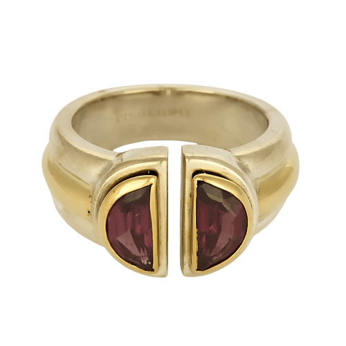 Bague 54 Christofle Bague Or jaune 18k et Argent, grenats 58 Facettes DV31712-2