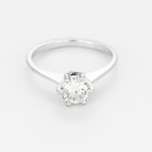 Bague 48.5 Bague solitaire en or gris et diamant 0.70 carat environ. 58 Facettes DV27961-3
