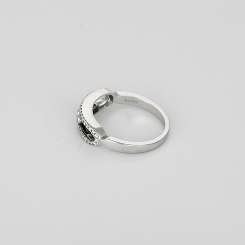Bague 52 Messika - Pavée Baby Move - Bague en or blanc et diamants 58 Facettes DV32131-2