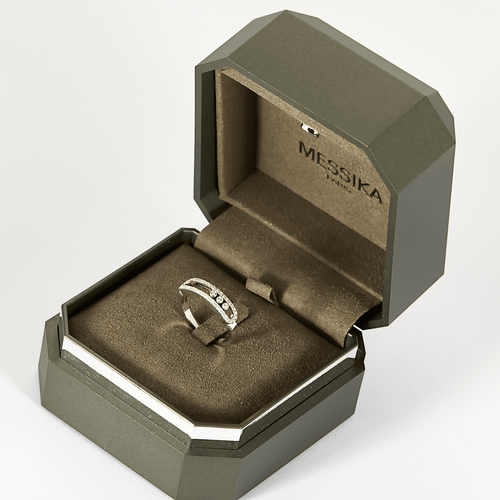 Bague 52 Messika - Pavée Baby Move - Bague en or blanc et diamants 58 Facettes DV32131-2