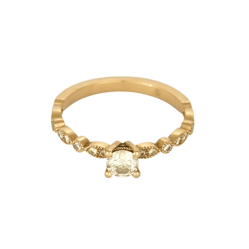 Bague 53 Valérie Danenberg - Mini Isaure - Élégante bague Solitaire en or rose et diamants 58 Facettes DV32065-1