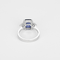 Bague 53 Élégante bague en or blanc, saphir de Ceylan non chauffé : 4,99 carat et diamants : 0,20 carat 58 Facettes DV32014-1