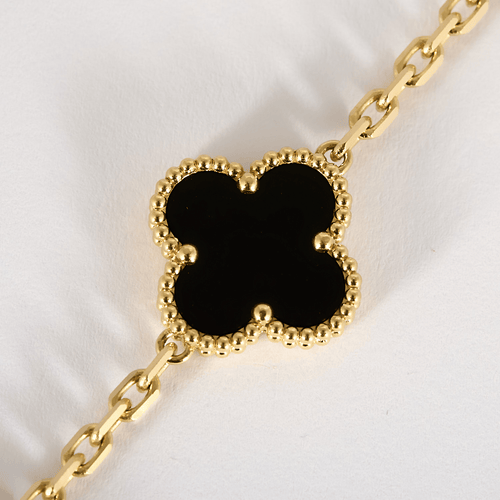 Bracelet VAN CLEEF & ARPELS - Vintage Alhambra - Bracelet en or jaune et onyx 58 Facettes DV31385-6
