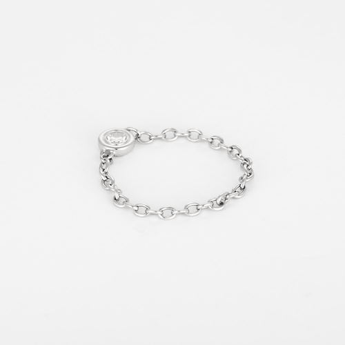 Bague 65 Bague en Or blanc 18k Diamant 58 Facettes DV28510-3