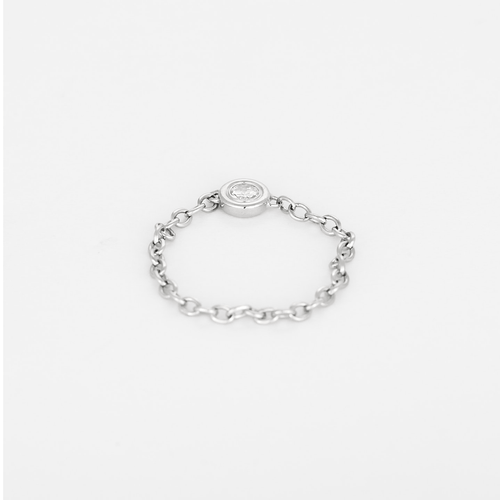 Bague 65 Bague en Or blanc 18k Diamant 58 Facettes DV28510-3