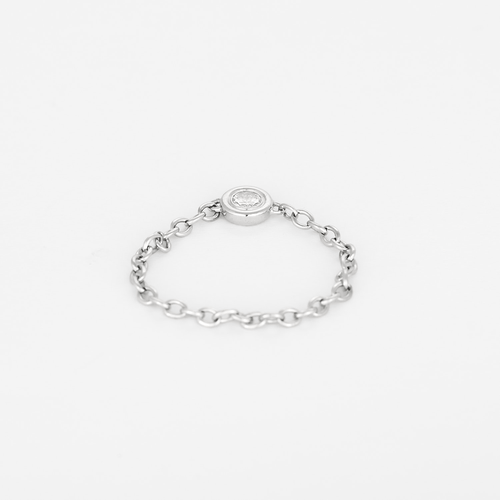 Bague 65 Bague en Or blanc 18k Diamant 58 Facettes DV28510-3