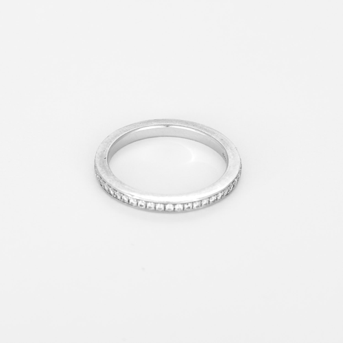 Bague 49.5 DE BEERS - Alliance américaine en platine et diamants 58 Facettes DV25908-3-495-6