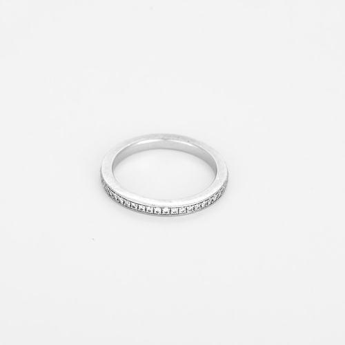 Bague 49.5 DE BEERS - Alliance américaine en platine et diamants 58 Facettes DV25908-3-495-6