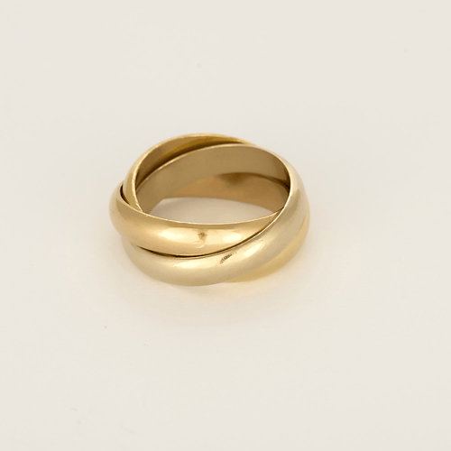 Bague 56 CARTIER - Trinity - Moyen Modèle - Alliance trois ors 58 Facettes DV31944-1