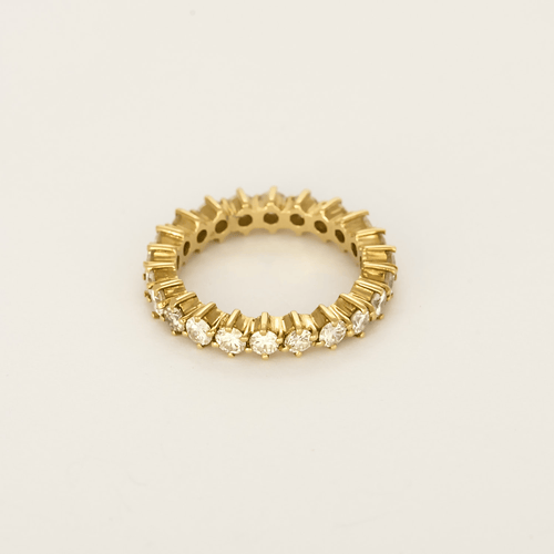 Bague 48.5 Alliance américaine en or jaune et diamants 58 Facettes DV28220-1-485-5