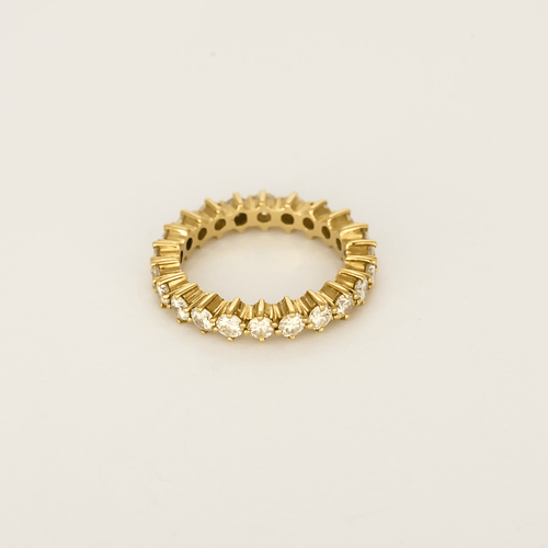 Bague 48.5 Alliance américaine en or jaune et diamants 58 Facettes DV28220-1-485-5