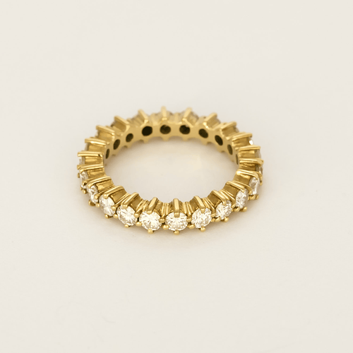 Bague 48.5 Alliance américaine en or jaune et diamants 58 Facettes DV28220-1-485-5