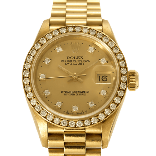 Montre Rolex Montre Datejust en or jaune et diamants 58 Facettes DV32300-1