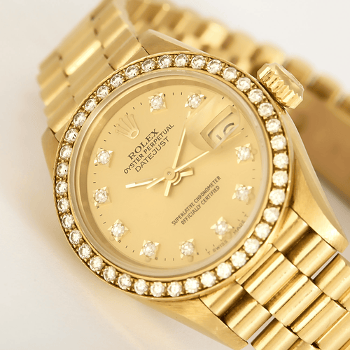 Montre Rolex Montre Datejust en or jaune et diamants 58 Facettes DV32300-1