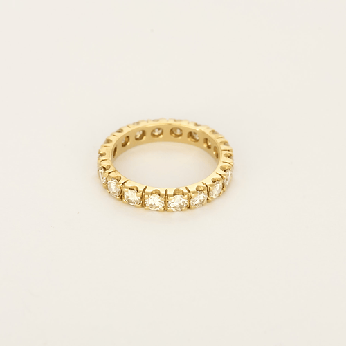 Bague 49 Alliance américaine en or jaune et diamants 58 Facettes DV26158-12
