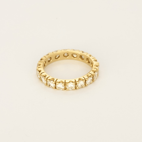 Bague 49 Alliance américaine en or jaune et diamants 58 Facettes DV26158-12