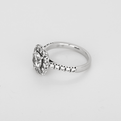 Bague 53 Bague Solitaire en or blanc et diamants 58 Facettes DV26551-1-53-2