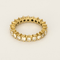 Bague 49 Alliance américaine en or jaune et diamants 58 Facettes DV26158-12