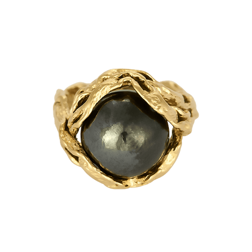 Bague 52.5 Gilbert Albert - Élégante bague en or jaune et perles décoratives 58 Facettes DV32016-1