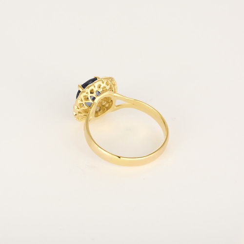 Bague 63 Bague en Or jaune 18k Saphir 58 Facettes DV26158-13