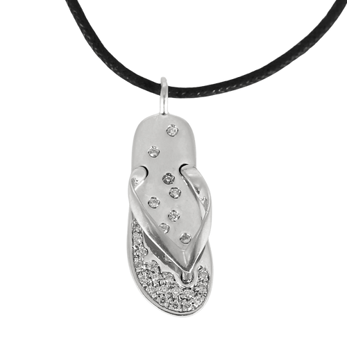 Pendentif en Or blanc 18k Diamant 58 Facettes DV32368-1