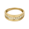 Bague jonc en or jaune et diamants