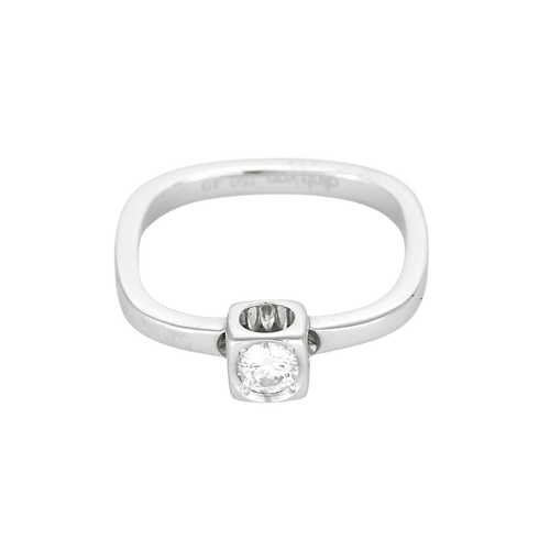 DINH VAN - Le Cube - PM - Bague en or gris et diamant