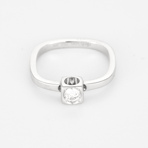 DINH VAN - Le Cube - PM - Bague en or gris et diamant