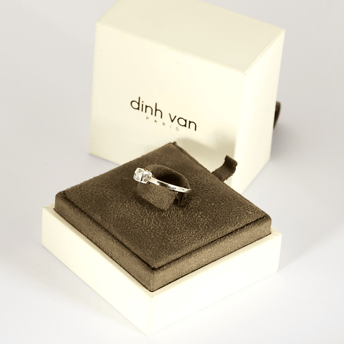 DINH VAN - Le Cube - PM - Bague en or gris et diamant