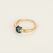 Pomellato Bague M'Ama Non M'Ama en Or rose 18k Topaze bleue