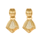 BOUCHERON - Rares Pendants d'oreilles en or jaune 18k et diamants. Vintage. Années 1980. 58 Facettes DV32487-1