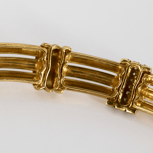 BOUCHERON - Rare collier en or jaune et diamants. Vintage. 1980. 58 Facettes DV32487-2