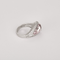 54 Élégante bague moderniste en or blanc, topaze rose : 5 carats et diamants : 0,60 carat 58 Facettes DV32511-1